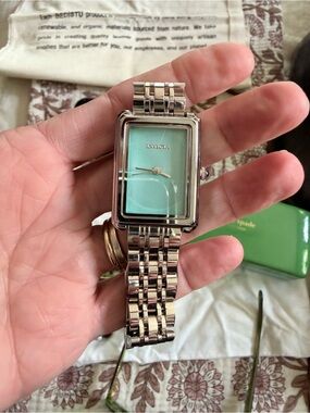 INVICTA Silver Bracelet Watch with Tiffany blue dial 22mm